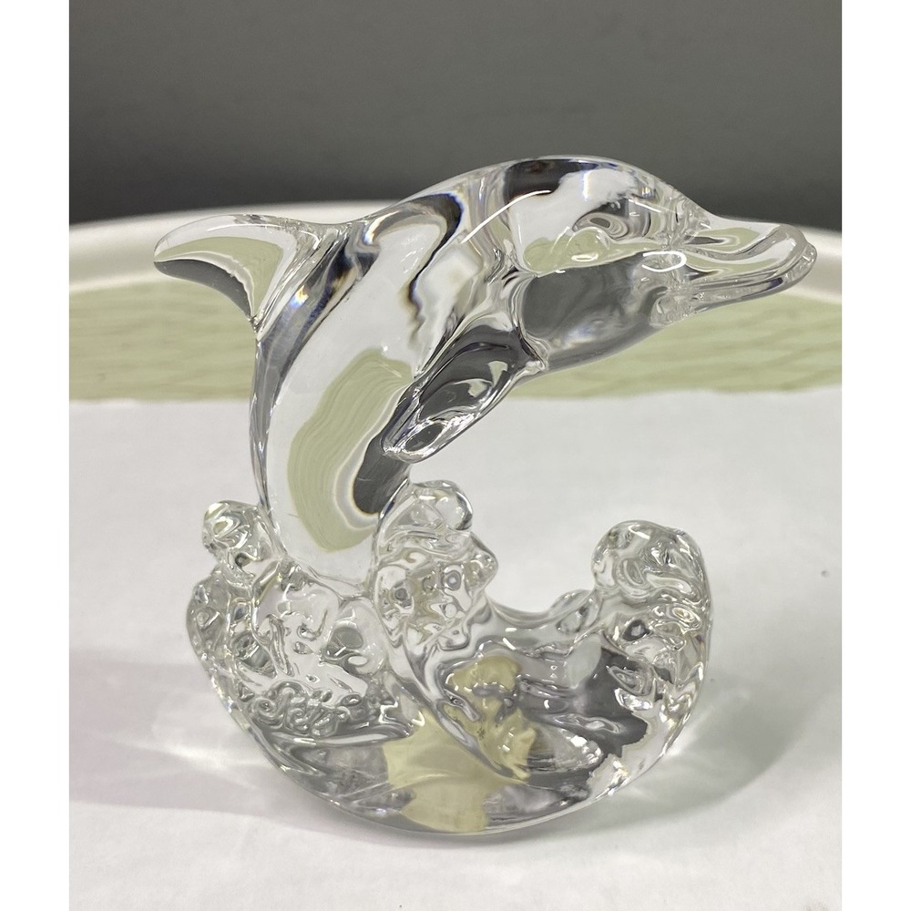 PRINCESS HOUSE Wonders of the Wild Rocking dolphin 24% Lead‎ Crystal Figurine